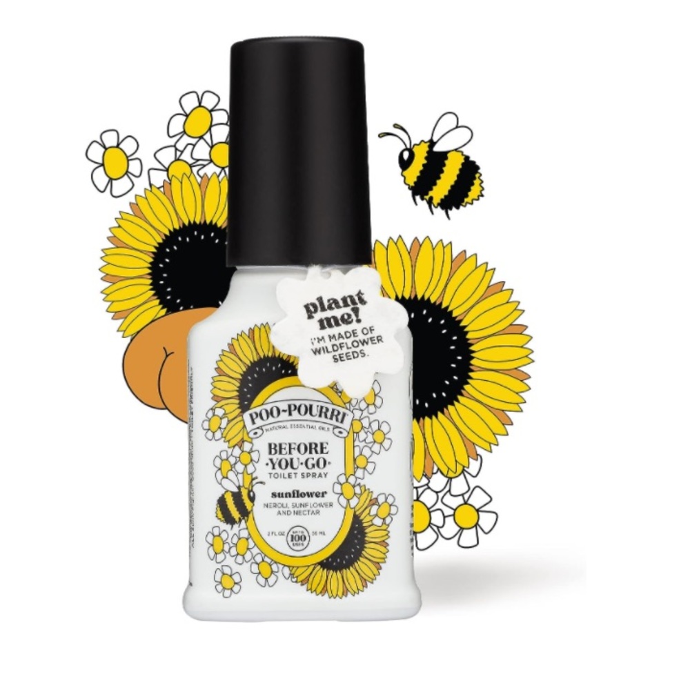 POO-POURRI BATHROOM TOILET SPRAY AIR FRESH SUNFLOWER FULL SIZE 2 Fl Oz